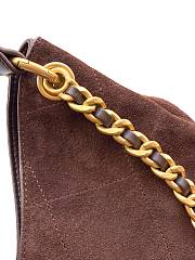 Kitlife Chanel 26C Small Hobo Bag Dark Brown Suede Calfskin 24x31x10cm  - 4