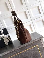 Kitlife Chanel 26C Small Hobo Bag Dark Brown Suede Calfskin 24x31x10cm  - 6