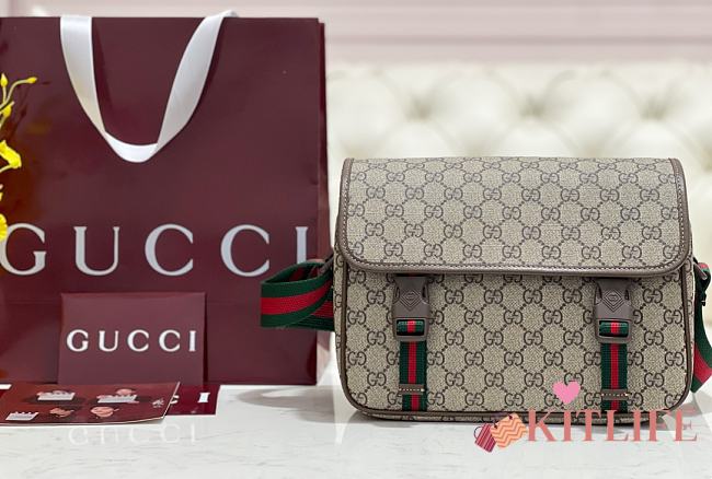 Kitlife Gucci Messenger Bag Beige 760123 27x20x10cm - 1