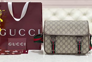 Kitlife Gucci Messenger Bag Beige 760123 27x20x10cm