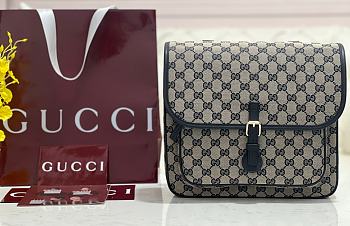 Kitlife Gucci Messenger Bag Beige & Dark Blue 760123 27x20x10cm 