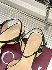 Kitlife Gucci Classic Horsebit Rhinestone Chunky Heel 55mm Sandals Black - 3