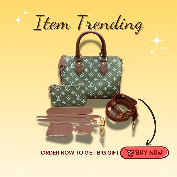 Kitlife Louis Vuitton Speedy P9 Bandoulière 25 Bag Green M15241 25x15x15cm 
