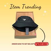 Prada Drill Bucket Hat Black - 1