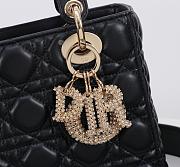 Kitlife Dior Lady My ABC Dior Pearl Buckle Bag Black 8878 20x16.5x8cm - 5