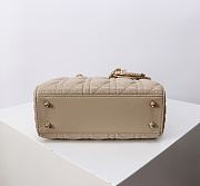 Kitlife Dior Lady My ABC Dior Pearl Buckle Bag Beige 8878 20x16.5x8cm - 2