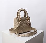 Kitlife Dior Lady My ABC Dior Pearl Buckle Bag Beige 8878 20x16.5x8cm - 3