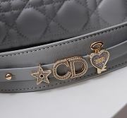 Kitlife Dior Lady My ABC Dior Pearl Buckle Bag Grey 8878 20x16.5x8cm  - 3