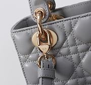 Kitlife Dior Lady My ABC Dior Pearl Buckle Bag Grey 8878 20x16.5x8cm  - 5