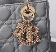 Kitlife Dior Lady My ABC Dior Pearl Buckle Bag Grey 8878 20x16.5x8cm  - 6