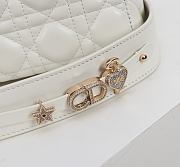 Kitlife Dior Lady My ABC Dior Pearl Buckle Bag White 8878 20x16.5x8cm  - 4