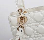 Kitlife Dior Lady My ABC Dior Pearl Buckle Bag White 8878 20x16.5x8cm  - 5