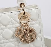 Kitlife Dior Lady My ABC Dior Pearl Buckle Bag White 8878 20x16.5x8cm  - 6
