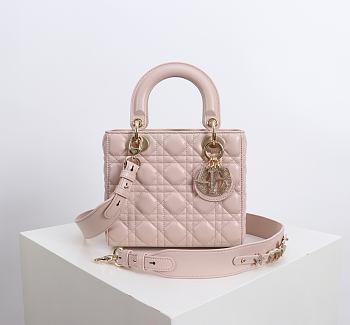 Kitlife Dior Lady My ABC Dior Pearl Buckle Bag Pink 8878 20x16.5x8cm 