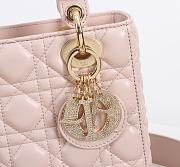 Kitlife Dior Lady My ABC Dior Pearl Buckle Bag Pink 8878 20x16.5x8cm  - 6