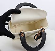 Kitlife Dior Lady My ABC Dior Bag with Chain Latte and Black Cannage Lambskin With Bow 8878 20x17x8cm - 4