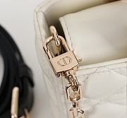 Kitlife Dior Small Lady D-Joy Bag Two-Tone Latte and Black Cannage Lambskin 22x12x6.5cm - 4