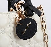 Kitlife Dior Small Lady D-Joy Bag Two-Tone Latte and Black Cannage Lambskin 22x12x6.5cm - 2