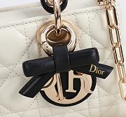 Kitlife Dior Micro Lady D-Joy Bag Two-Tone Latte and Black Cannage Lambskin 16x9x5cm - 3