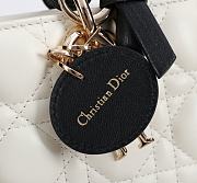 Kitlife Dior Micro Lady D-Joy Bag Two-Tone Latte and Black Cannage Lambskin 16x9x5cm - 2