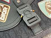 Kitlife Dior Small Saddle Messenger Bag Black Oblique Multicolor Dior Mountain Patches 23x17.5x6cm  - 3