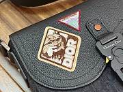 Kitlife Dior Small Saddle Messenger Bag Black Oblique Multicolor Dior Mountain Patches 23x17.5x6cm  - 4