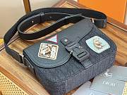 Kitlife Dior Small Saddle Messenger Bag Black Oblique Multicolor Dior Mountain Patches 23x17.5x6cm  - 6