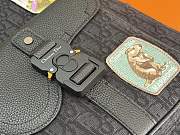 Kitlife Dior Saddle Zip Backpack Black Oblique Jacquard and Multicolor Dior Mountain Patches 33x43.5x19.5cm - 2