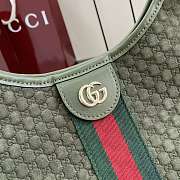 Kitlife Gucci Giglio Large Tote Bag Green Suede GG Canvas 853971 60x47x16cm  - 2