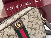 Kitlife Gucci Ophidia Small Crossbody Bag Beige And Dark Brown Fabric 839155 24x15x4cm - 2