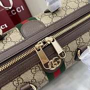 Kitlife Gucci Ophidia Medium Boston Bag Beige and Dark Brown 839155  24x15x4cm - 3