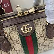 Kitlife Gucci Ophidia Medium Boston Bag Beige and Dark Brown 839155  24x15x4cm - 2