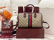 Kitlife Gucci Ophidia Medium Boston Bag Beige and Red 839155 24x15x4cm - 1