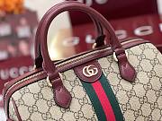 Kitlife Gucci Ophidia Medium Boston Bag Beige and Red 839155 24x15x4cm - 5