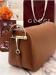 Kitlife Gucci Half Horsebit Medium Shoulder Bag Brown 860787 31.5x17x12cm - 2