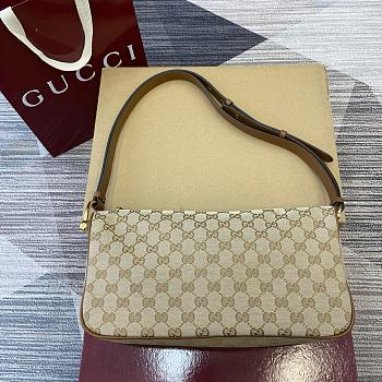 Kitlife Gucci Half Horsebit Medium Shoulder Bag Beige 860787 31.5x17x12cm