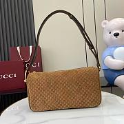 Kitlife Gucci Half Horsebit Medium Shoulder Bag Beige Suede 860787 31.5x17x12cm - 1