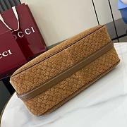 Kitlife Gucci Half Horsebit Medium Shoulder Bag Beige Suede 860787 31.5x17x12cm - 5