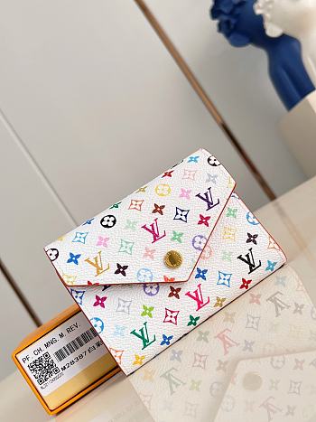 Kitlife Louis Vuitton x TM Victorine Wallet White Multicolor M28387 12x9.5x2.5cm 