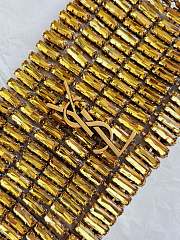 Kitlife Saint Laurent Evening Bag In Crystals Light Bronze 18x7.5x2.5cm - 3
