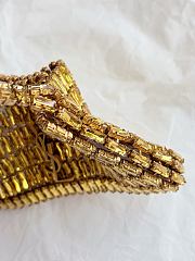 Kitlife Saint Laurent Evening Bag In Crystals Light Bronze 18x7.5x2.5cm - 5