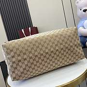 Kitlife Gucci Brera Large Crossbody Bag Beige GG Canvas 864485 46x29x20.5cm  - 4