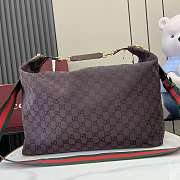 Kitlife Gucci Brera Large Crossbody Bag Dark Brown GG Canvas 864485 46x29x20.5cm  - 1