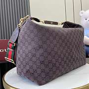 Kitlife Gucci Brera Large Crossbody Bag Dark Brown GG Canvas 864485 46x29x20.5cm  - 5