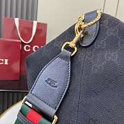 Kitlife Gucci Brera Large Crossbody Bag Black GG Canvas 864485 46x29x20.5cm  - 3