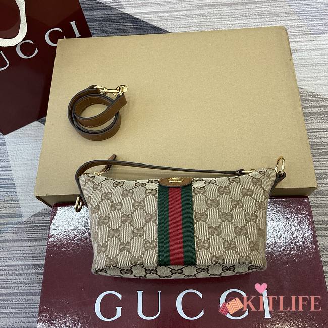 Kitlife Gucci Vanity Mini Bag Beige & Brown GG Canvas 861775 19x10x9cm - 1