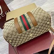 Kitlife Gucci Ophidia Medium Boston Bag Beige & Brown GG Canvas 857595 30x16x20cm - 6