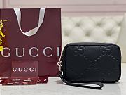 Kitlife Gucci Men Small Jumbo GG Pouch Black 802148 24x15.5x5cm - 1