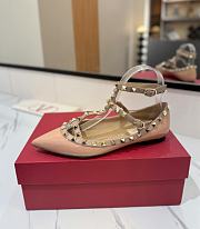 Kitlife Valentino Garavani Rockstud Beige Patent Leather Ballet Flats   - 6