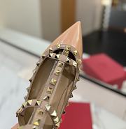 Kitlife Valentino Garavani Rockstud Beige Patent Leather Ballet Flats   - 5